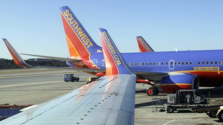 Southwest airplanes on the tarmac in Baltimore. (Feb. 6, 2012)