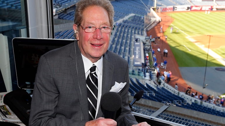 Yankees radio broadcaster John Sterling poses for a photograph prior...