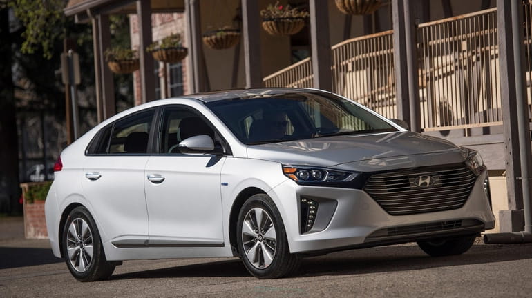 Hyundai's Ioniq offers a sleek profile, fuel efficiency and a modest base...