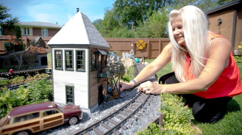 Susan Cortese and her family installed a gigantic train set...