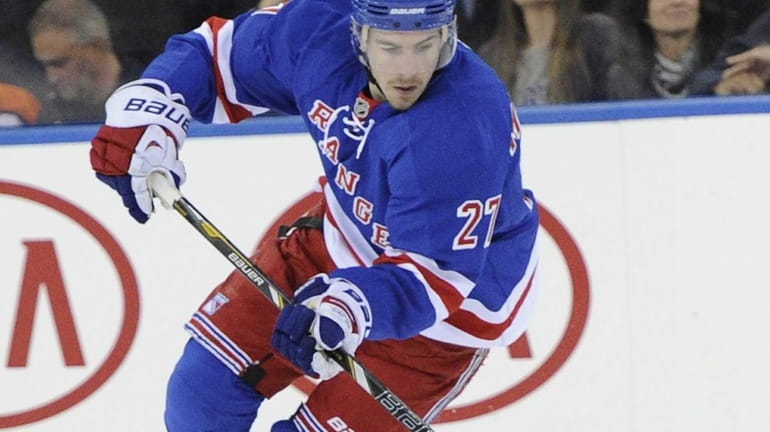 Rangers defenseman Ryan McDonagh skates against the Philadelphia Flyers during...