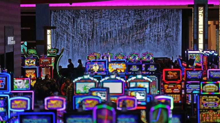 Slot machines flash and jangle  at Resorts World Catskills.