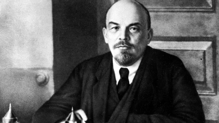 Vladimir Lenin, the founder of the Soviet Union is shown...