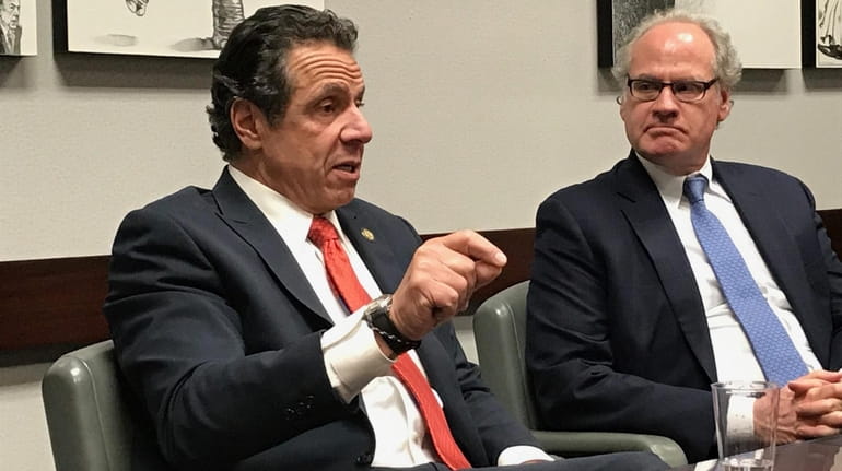 Governor Andrew M. Cuomo visits the Newsday Editorial Board on...