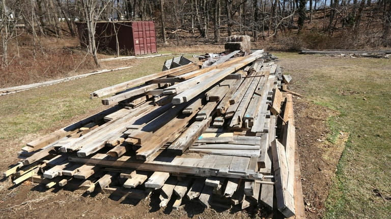 Wood from the 19th-century barn will be used to build...