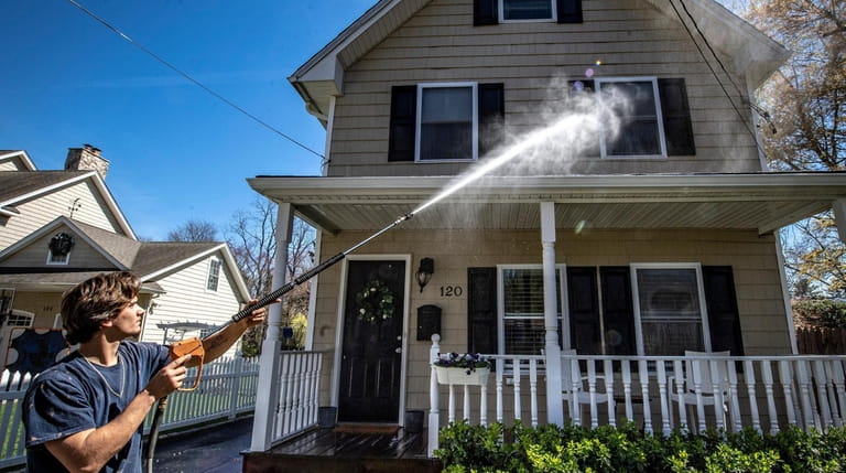 Spring is the best time of year to power-wash the...