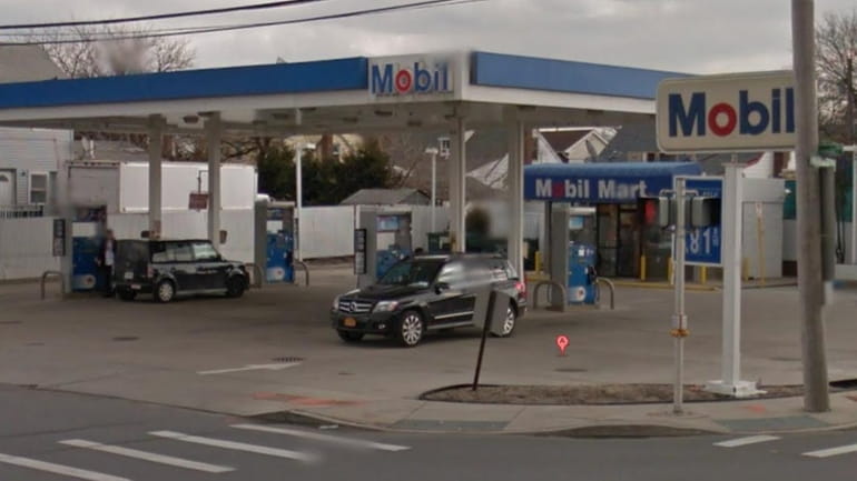 A Mobil gas station is shown at 466 Rockaway Turnpike...