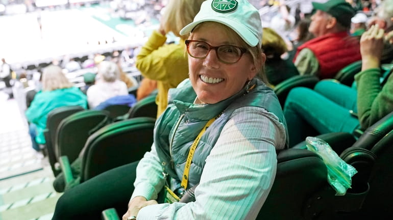 Seattle Storm co-owner Ginny Gilder during halftime of a WNBA...