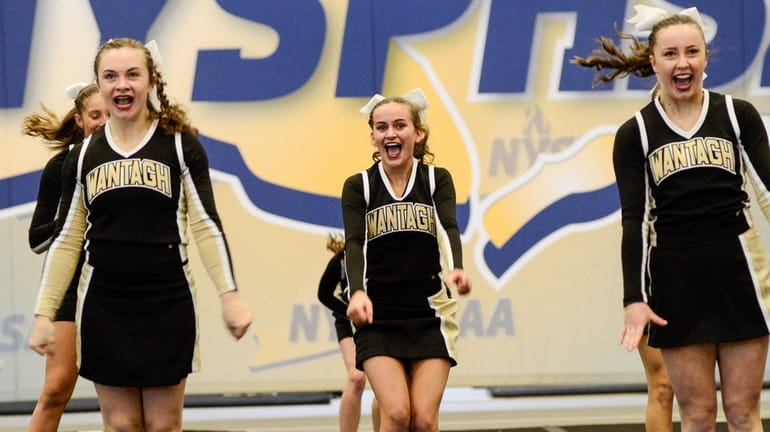Wantagh competes in the state cheerleading championships at the SRC...