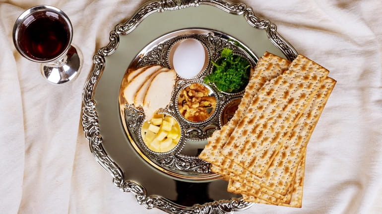 The Passover seder plate.
