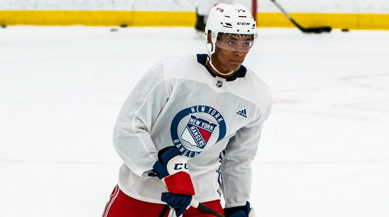 K'Andre Miller at Rangers training camp on July 14, 2020.
