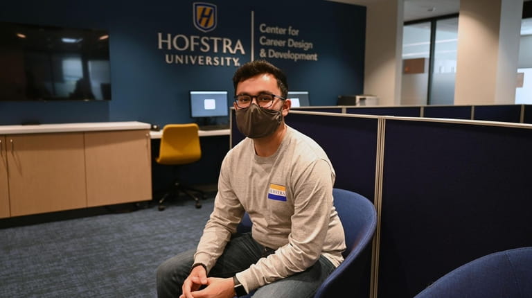 Arbaaz Khan, 22, works at Hofstra's career center and is...
