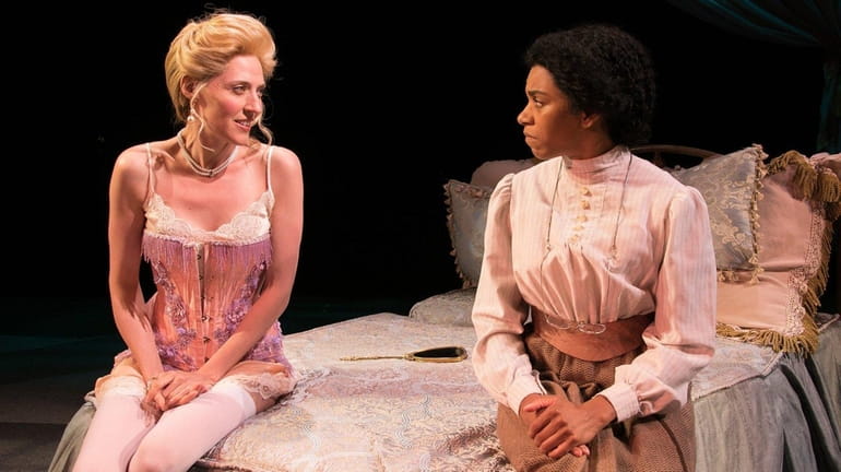 Julia Motyka, left, and Kelly McCreary star in "Intimate Apparel"...