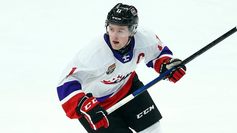 Alexis Lafreniere of Team White skates during the 2020 CHL/NHL Top...