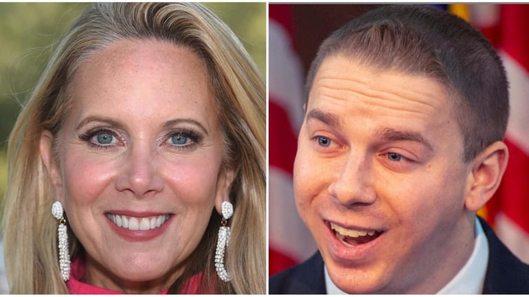 Laura Gillen and Josh Lafazan, Democratic candidates in the primaries for...
