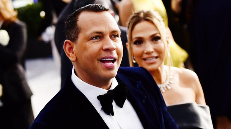 Alex Rodriguez and Jennifer Lopez attend the 26th annual Screen...