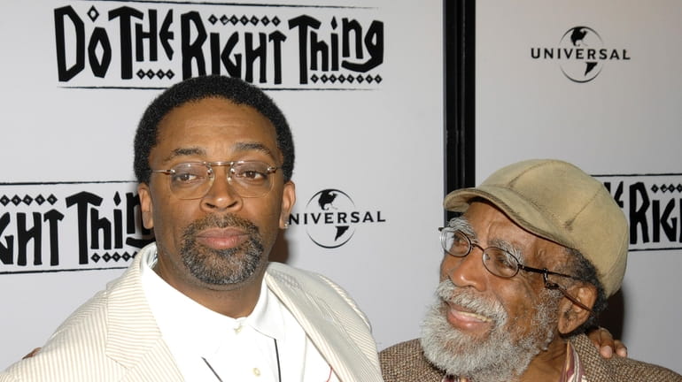 Director Spike Lee, left, and his father Bill Lee attend...