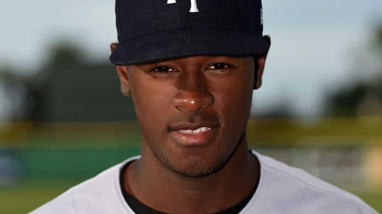 Tampa Yankees pitcher Luis Severino poses for a photo before...