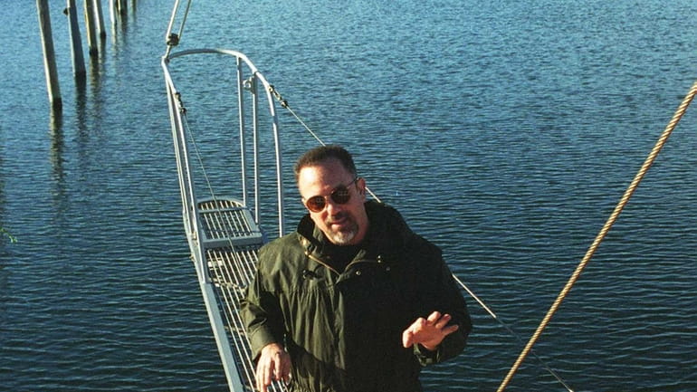 Billy Joel in Sag Harbor on his boat.