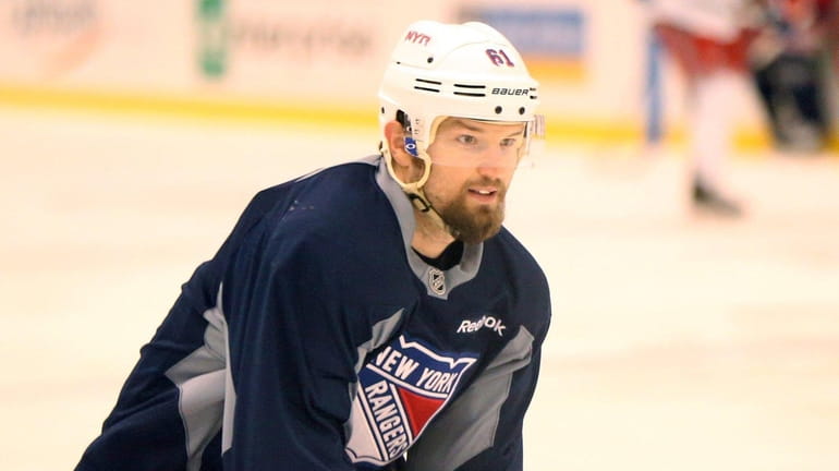 Rangers Rick Nash during Rangers practice at MSG Training Facility...