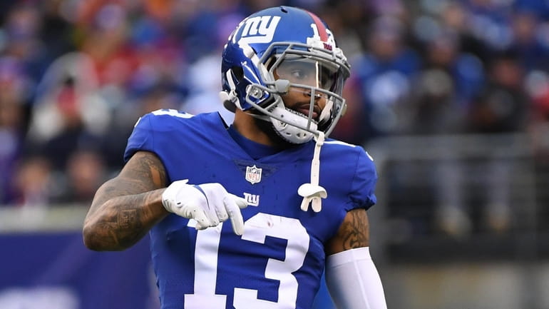 Odell Beckham Jr. during a game with Giants in 2018.