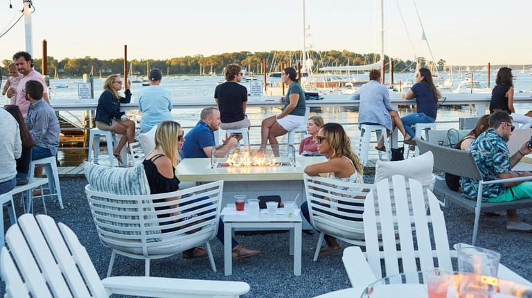 Outdoor dining at Cooper Bluff in Oyster Bay.