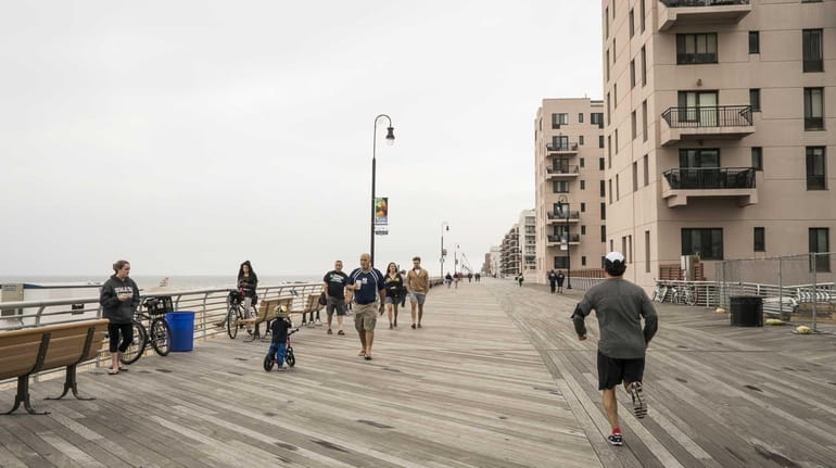 The Long Beach boardwalk was built in 1914, destroyed by...