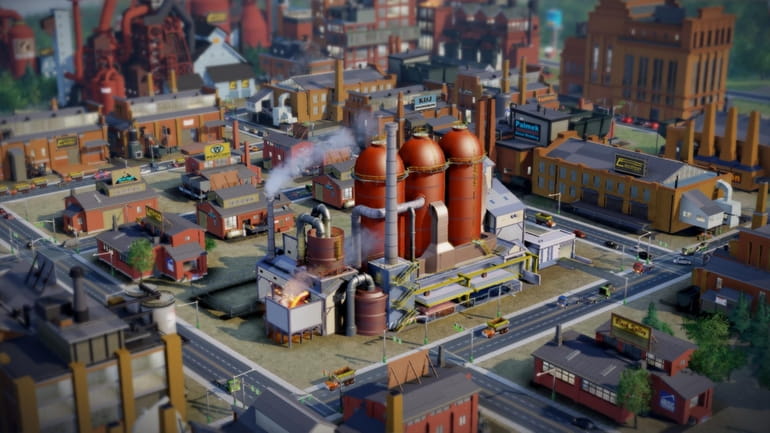A smelting plant in EA's upcoming civilization simulator, Sim City