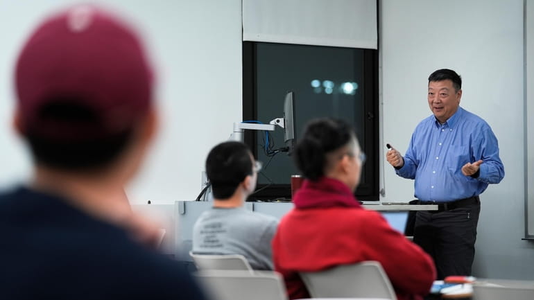 Dr. Pei Wang teaches a artificial general intelligence class at...