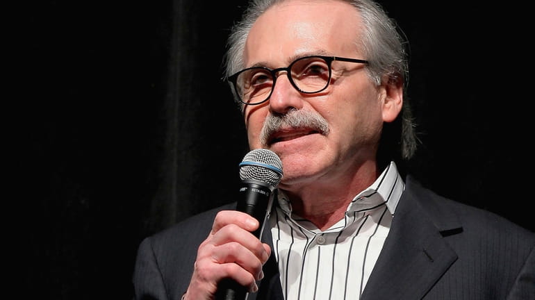 David Pecker, chairman and CEO of American Media, speaks at...