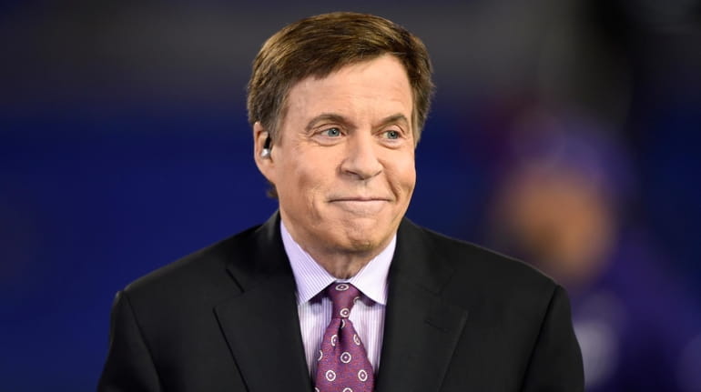 NBC sportscaster Bob Costas appears before an NFL game between the Ravens...