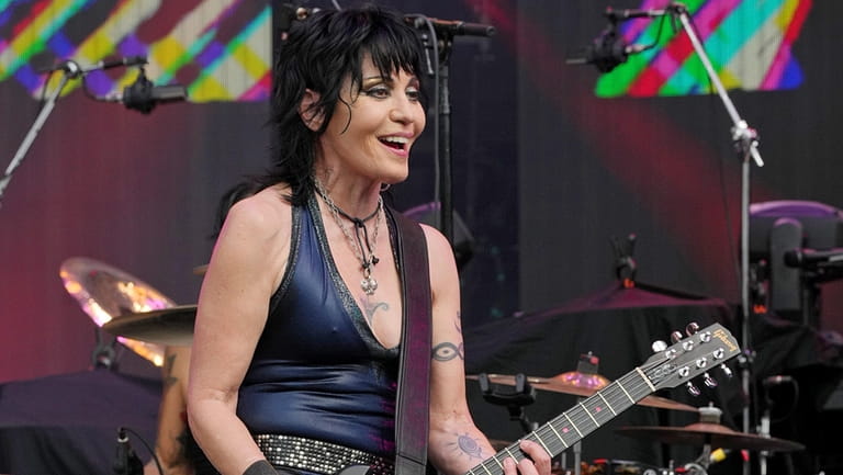 Joan Jett of Joan Jett and The Blackhearts performs onstage...