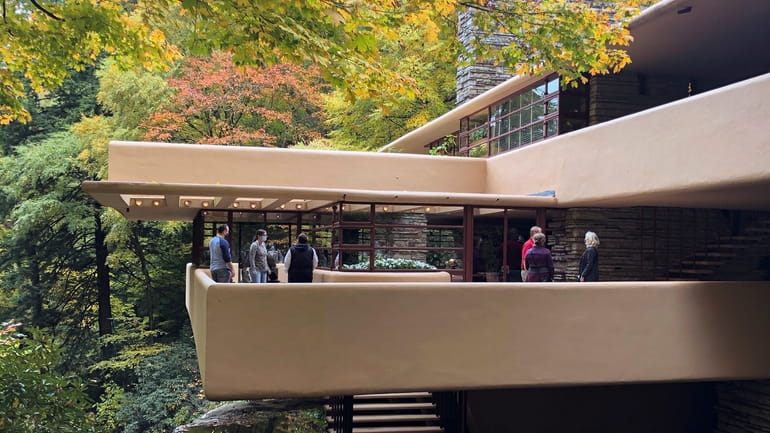 At Fallingwater, the summer home Frank Lloyd Wright designed in...