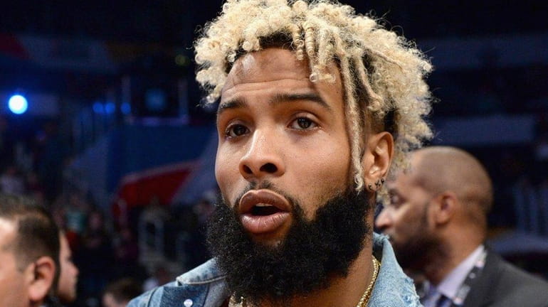 Odell Beckham Jr. attends the NBA All-Star Game at Staples...