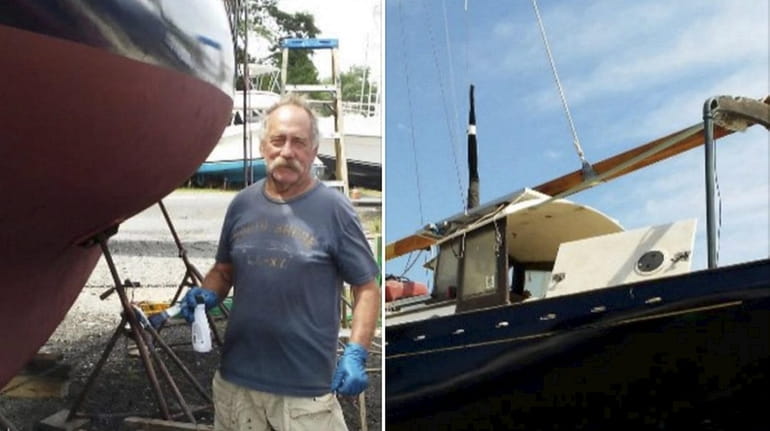 Peter Farrell and his 29-foot sloop Blue Dog. The U.S....