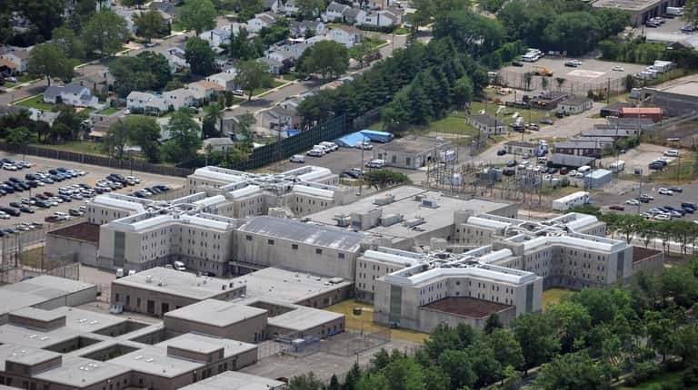Aerial view shows the Nassau County jail in East Meadow...