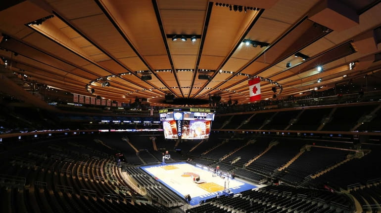A general view of Madison Square Garden on October 24,...