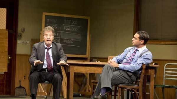 Al Pacino, left, and Bobby Cannavale, in “Glengarry Glen Ross”
