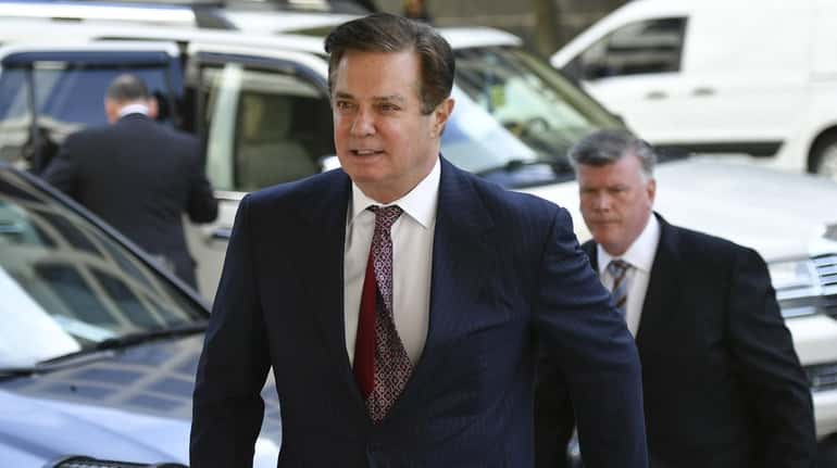 Paul Manafort arrives for a hearing at U.S. District Court...