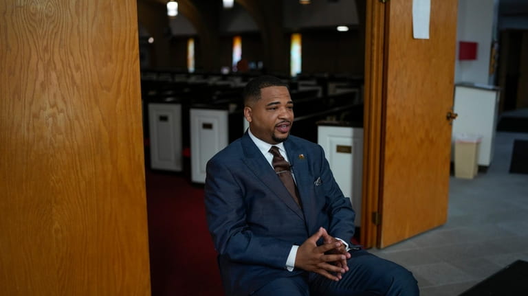 The Rev. Dr. Chauncey Brown speaks during an interview at...