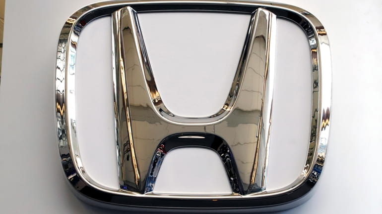 A Honda logo at the 2019 Pittsburgh International Auto Show...