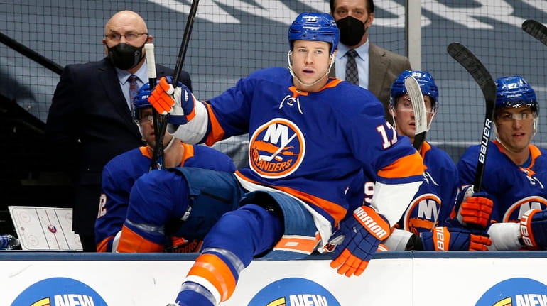 Matt Martin  of the New York Islanders skates against the...
