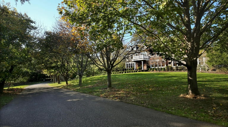 Homes in Belle Terre are usually set back from the tree-lined streets.