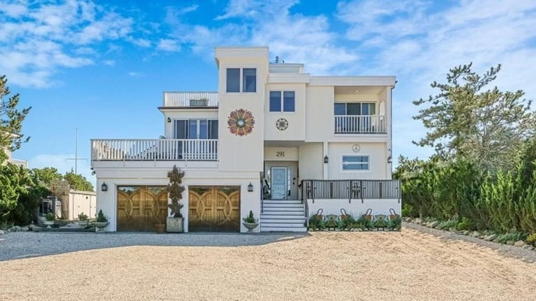 This $8.5 million Westhampton Beach home overlooks the Atlantic Ocean.