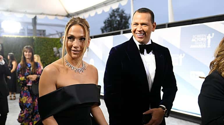 Jennifer Lopez and Alex Rodriguez attend the 26th Annual Screen...