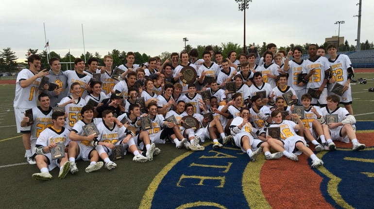 St. Anthony's state championship lacrosse team celebration on May 18,...