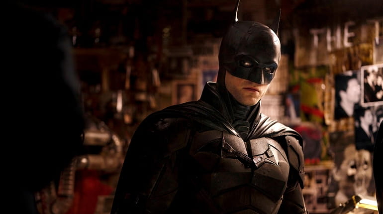 Robert Pattinson as the title character in "The Batman." .