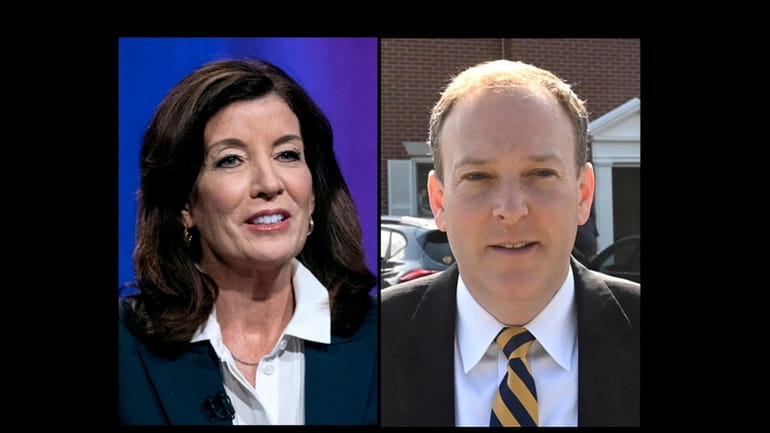 Gov. Kathy Hochul, left, and Republican candidate for governor Rep. Lee Zeldin.
