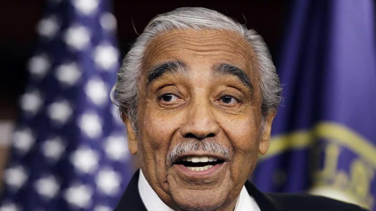 Rep. Charles Rangel (D-Harlem) speaks to the media after the...