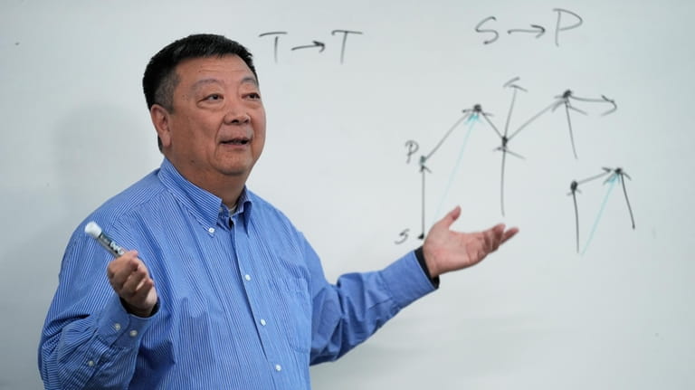 Dr. Pei Wang teaches a artificial general intelligence class at...